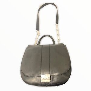 Mark cross vintage black leather 2 way satchel bag